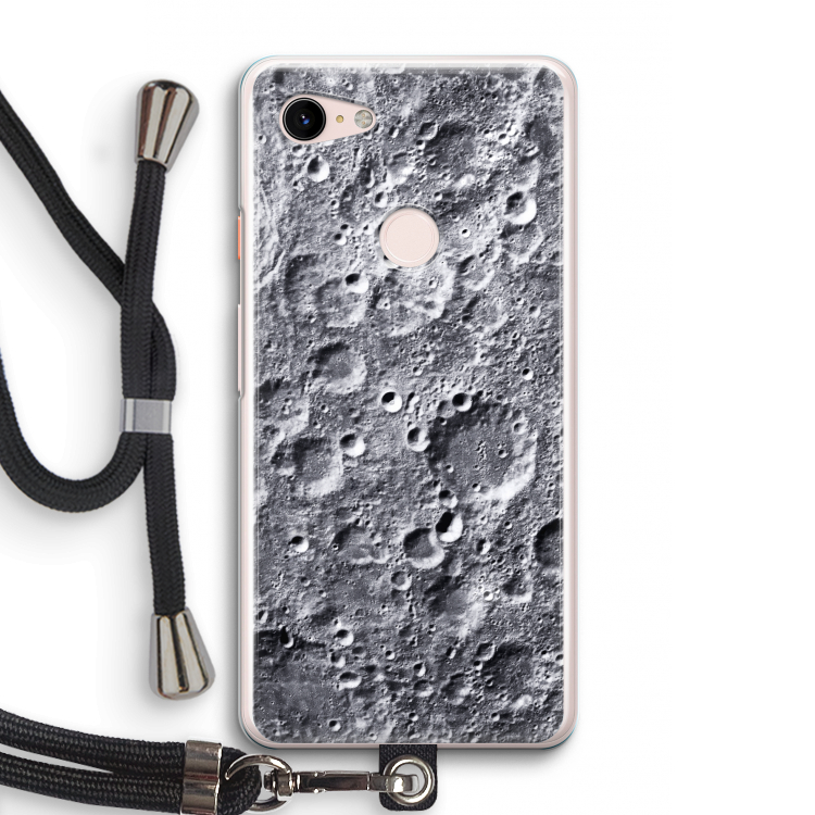 Maanlandschap: Pixel 3 Transparant Hoesje met koord