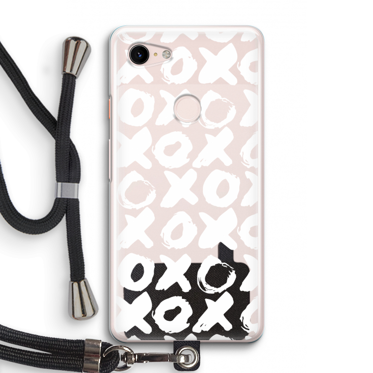 XOXO: Pixel 3 Transparant Hoesje met koord