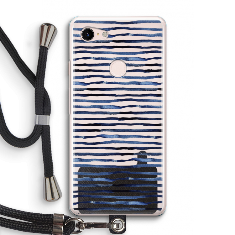 Verrassende lijnen: Pixel 3 Transparant Hoesje met koord