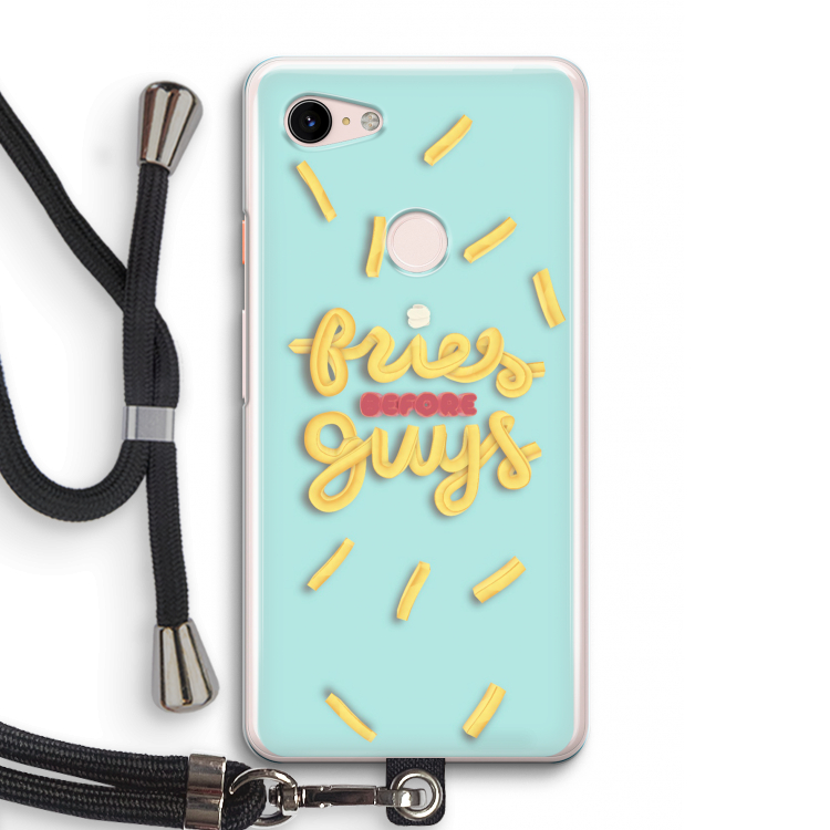 Always fries: Pixel 3 Transparant Hoesje met koord