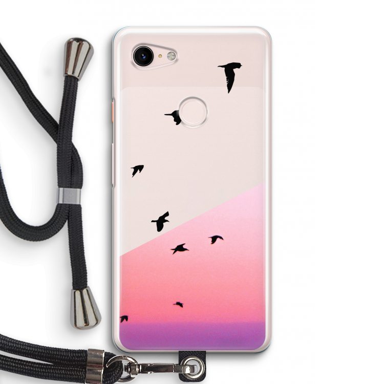 Fly away: Pixel 3 Transparant Hoesje met koord
