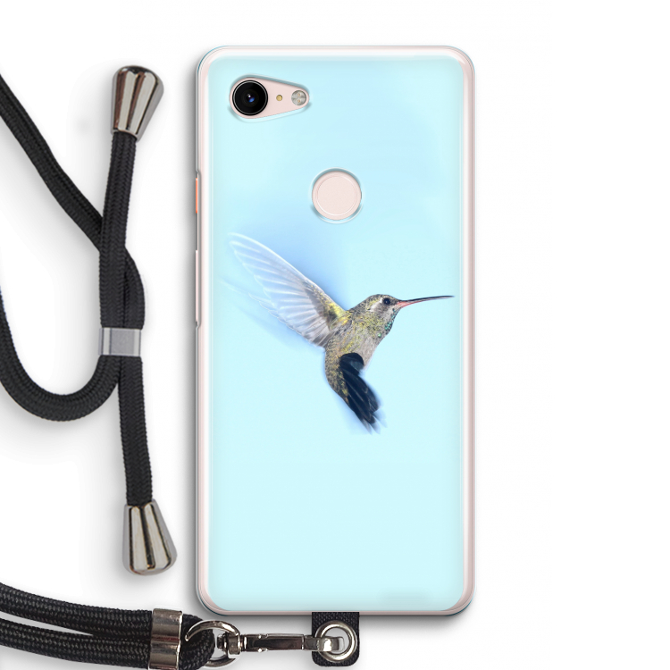Kolibri: Pixel 3 Transparant Hoesje met koord