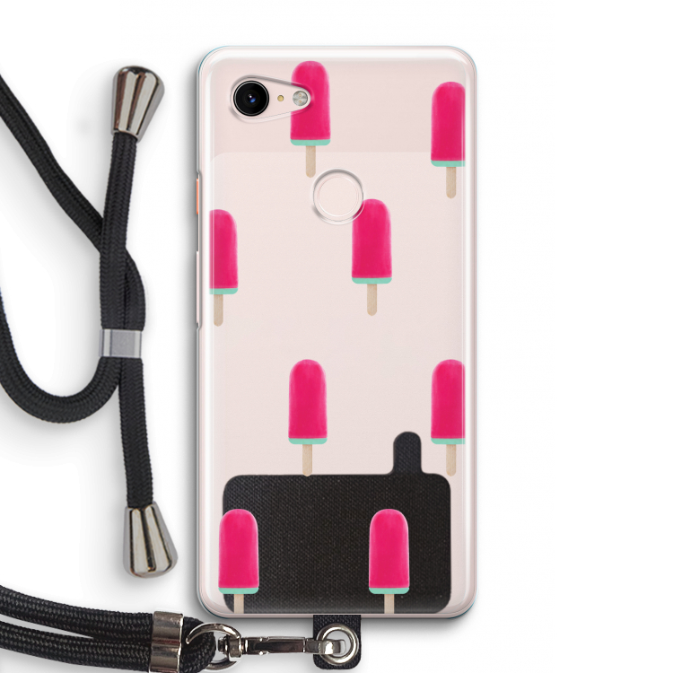 Waterijsje: Pixel 3 Transparant Hoesje met koord