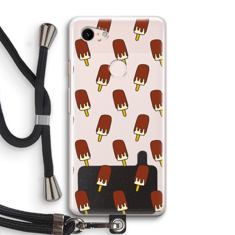 Yummy: Pixel 3 Transparant Hoesje met koord