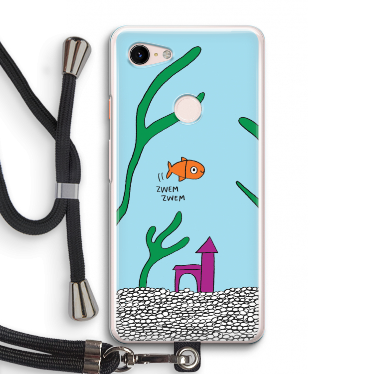 Aquarium: Pixel 3 Transparant Hoesje met koord