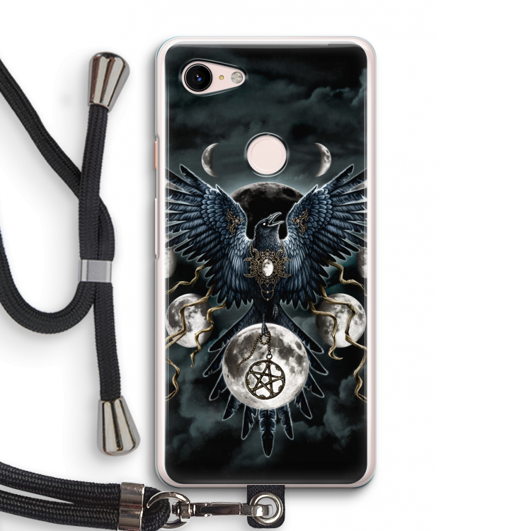 Sinister Wings: Pixel 3 Transparant Hoesje met koord