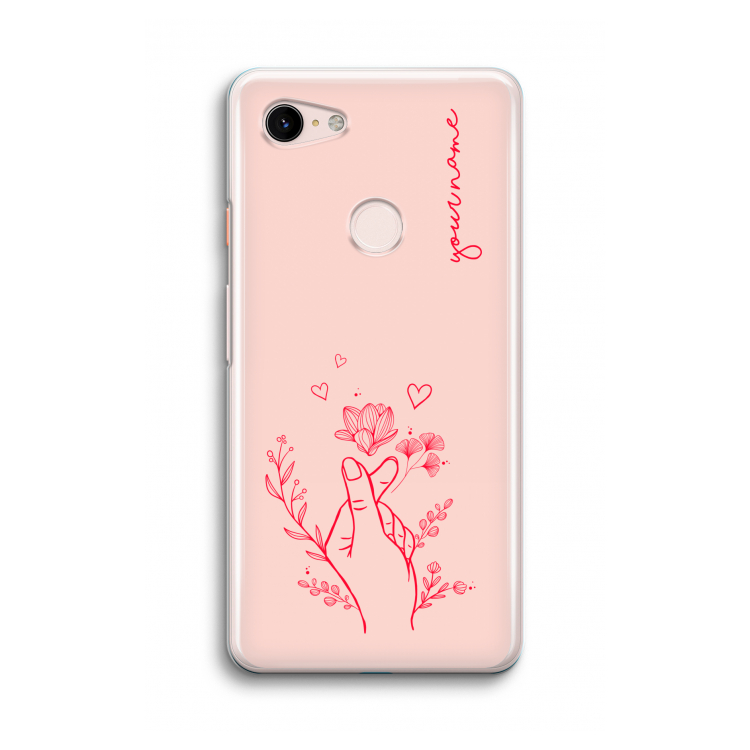 Giving Flowers: Google Pixel 3 Transparant Hoesje