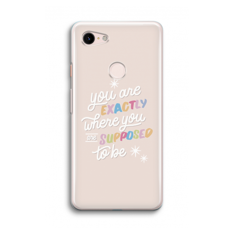 Right Place: Google Pixel 3 Transparant Hoesje
