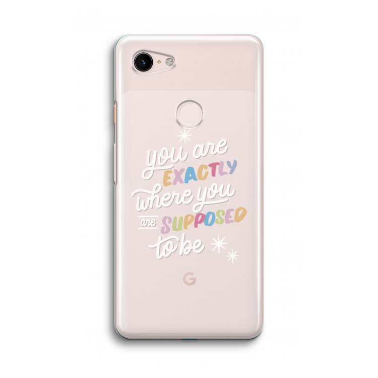 Right Place: Google Pixel 3 Transparant Hoesje