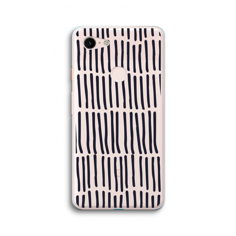 CaseCompany Moroccan stripes: Google Pixel 3 XL Transparant Hoesje