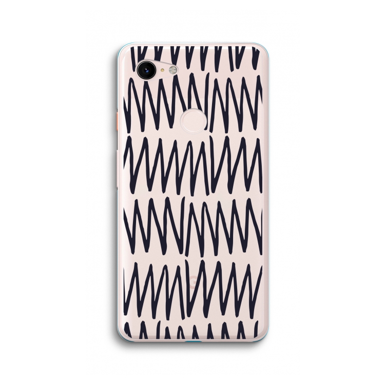 CaseCompany Marrakech Zigzag: Google Pixel 3 XL Transparant Hoesje