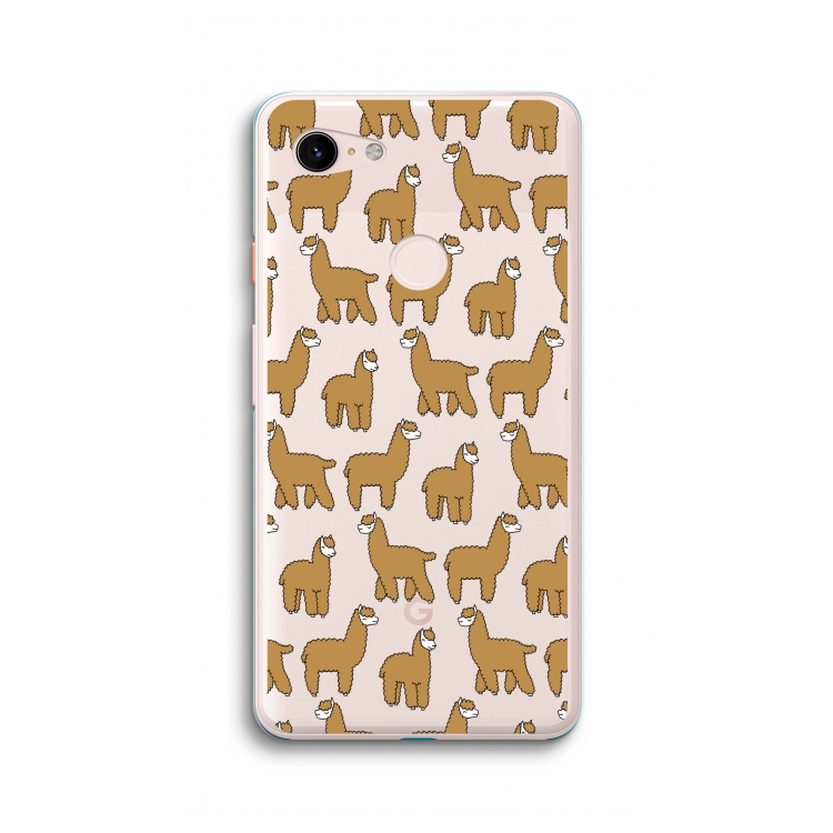 Alpacas: Google Pixel 3 XL Transparant Hoesje