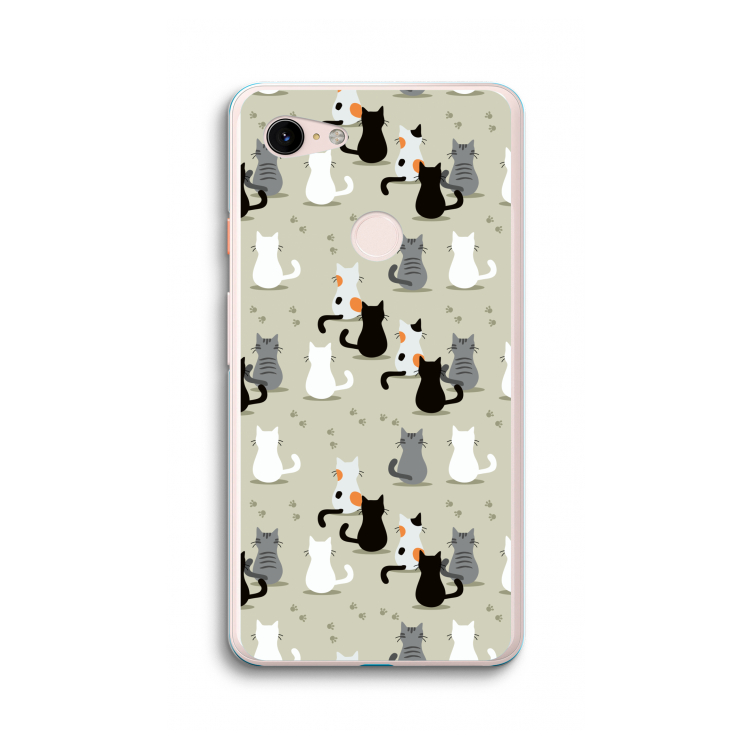 Katten: Google Pixel 3 XL Transparant Hoesje