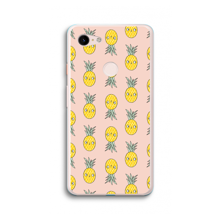 Ananas: Google Pixel 3 XL Transparant Hoesje