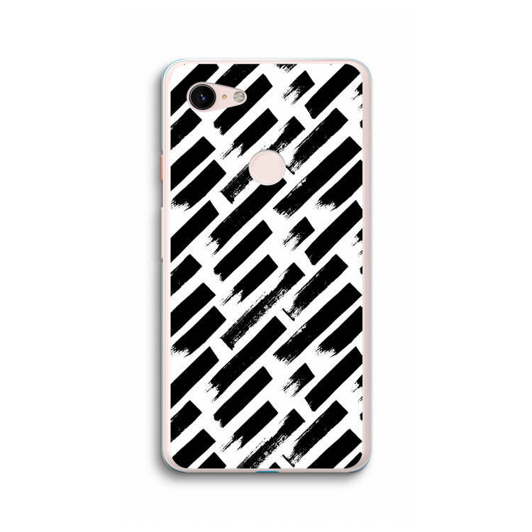 Zwarte vegen: Google Pixel 3 XL Transparant Hoesje