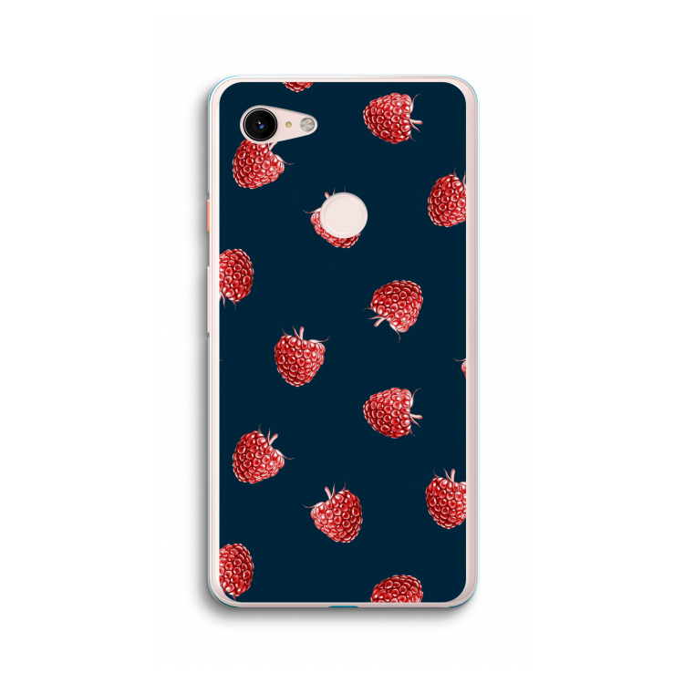 Framboosjes: Google Pixel 3 XL Transparant Hoesje