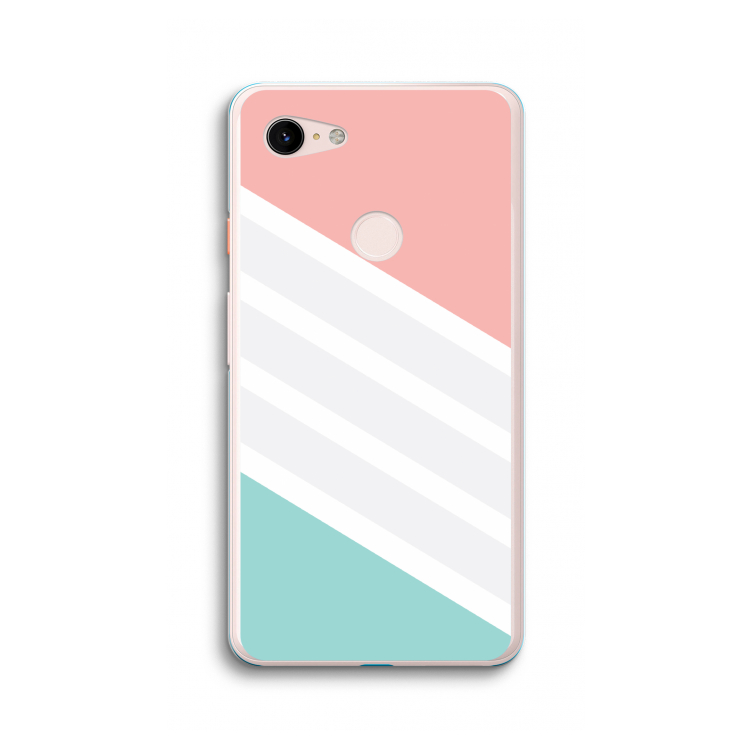 Strepen pastel: Google Pixel 3 XL Transparant Hoesje