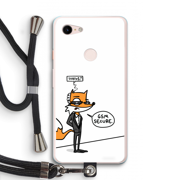 GSM secure: Pixel 3 XL Transparant Hoesje met koord