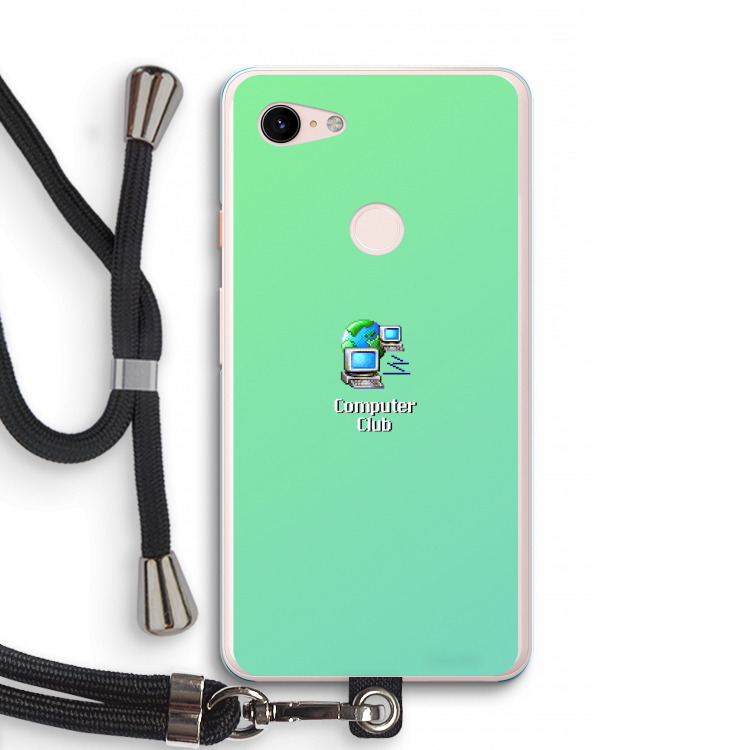 Win98: Pixel 3 XL Transparant Hoesje met koord