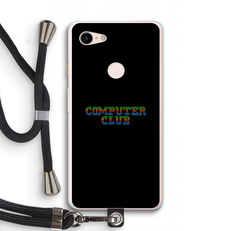 Retro: Pixel 3 XL Transparant Hoesje met koord