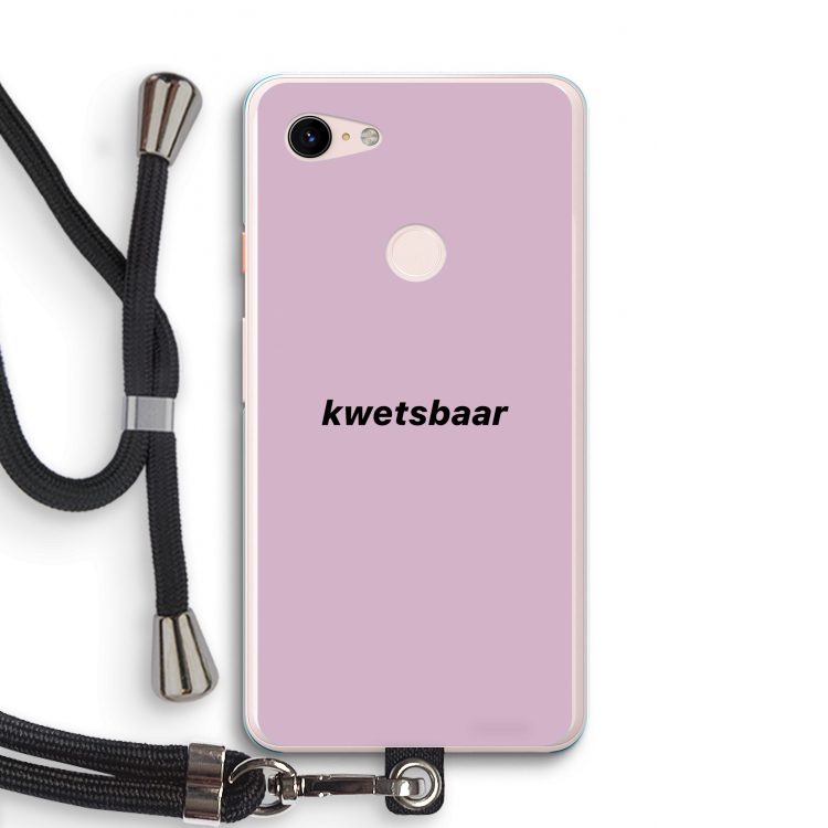 kwetsbaar: Pixel 3 XL Transparant Hoesje met koord