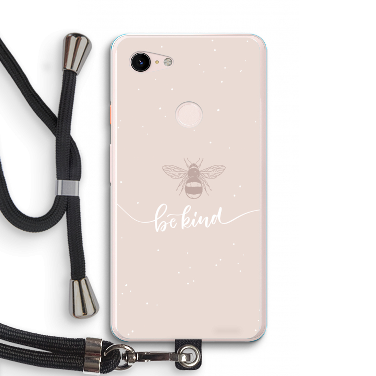 Be(e) kind: Pixel 3 XL Transparant Hoesje met koord