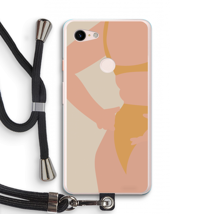 Bikini body: Pixel 3 XL Transparant Hoesje met koord
