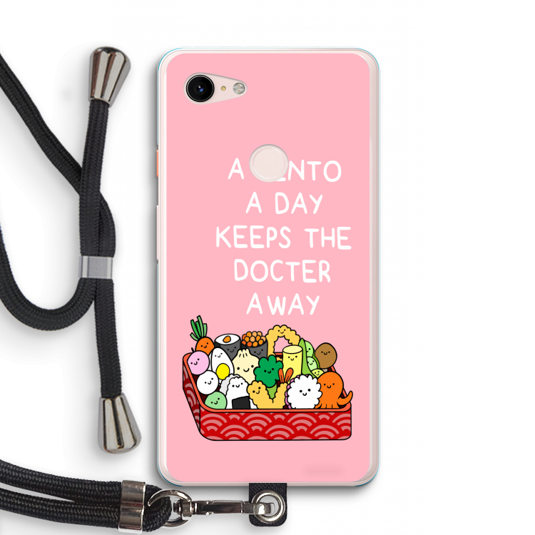 Bento a day: Pixel 3 XL Transparant Hoesje met koord