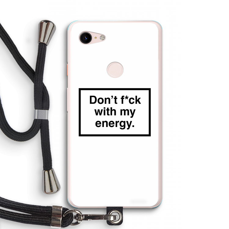 My energy: Pixel 3 XL Transparant Hoesje met koord