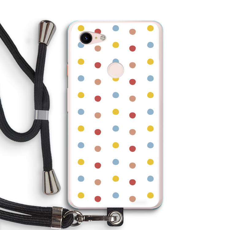 Bollen: Pixel 3 XL Transparant Hoesje met koord