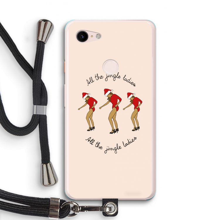 Jingle Ladies: Pixel 3 XL Transparant Hoesje met koord
