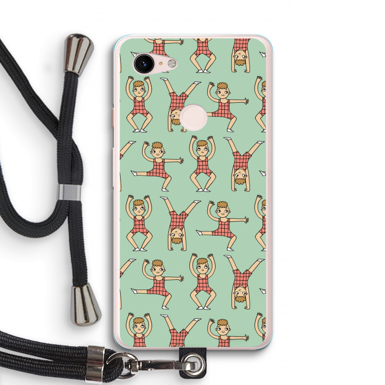 Gymboys: Pixel 3 XL Transparant Hoesje met koord