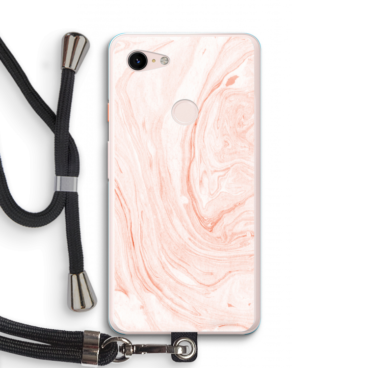 Peach bath: Pixel 3 XL Transparant Hoesje met koord