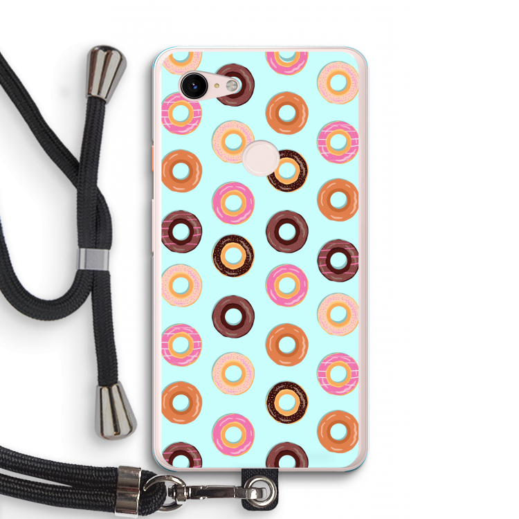 Donuts: Pixel 3 XL Transparant Hoesje met koord