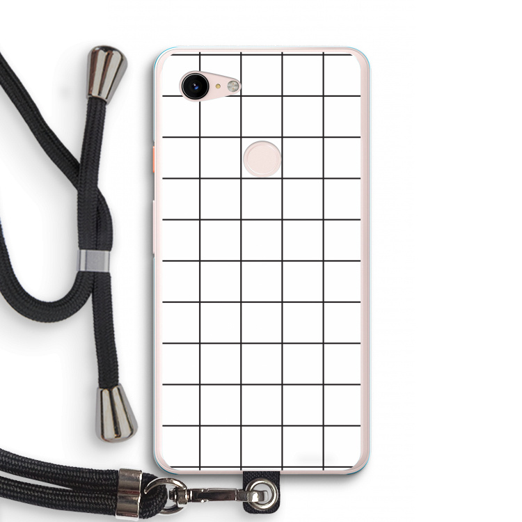 Rooster: Pixel 3 XL Transparant Hoesje met koord
