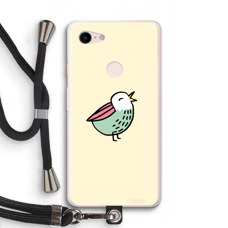 Birdy: Pixel 3 XL Transparant Hoesje met koord