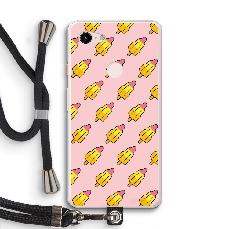 Waterijsjes: Pixel 3 XL Transparant Hoesje met koord