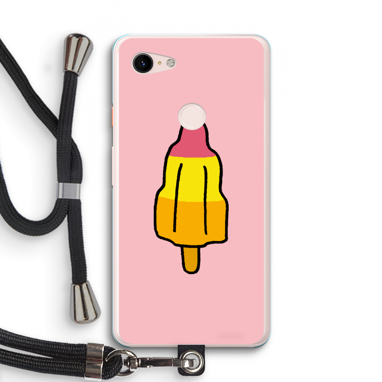 Raketijsje: Pixel 3 XL Transparant Hoesje met koord