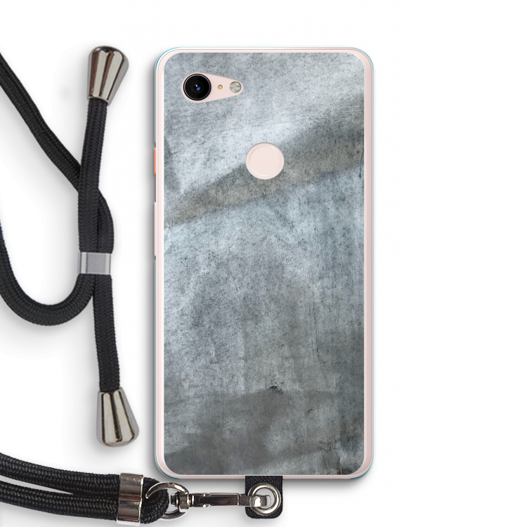 Grey Stone: Pixel 3 XL Transparant Hoesje met koord