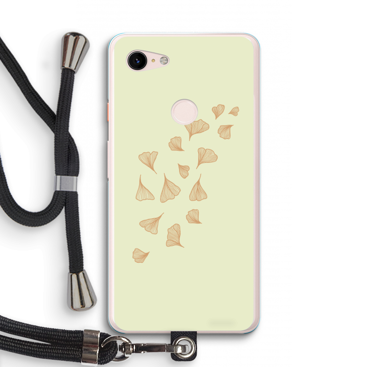 Falling Leaves: Pixel 3 XL Transparant Hoesje met koord