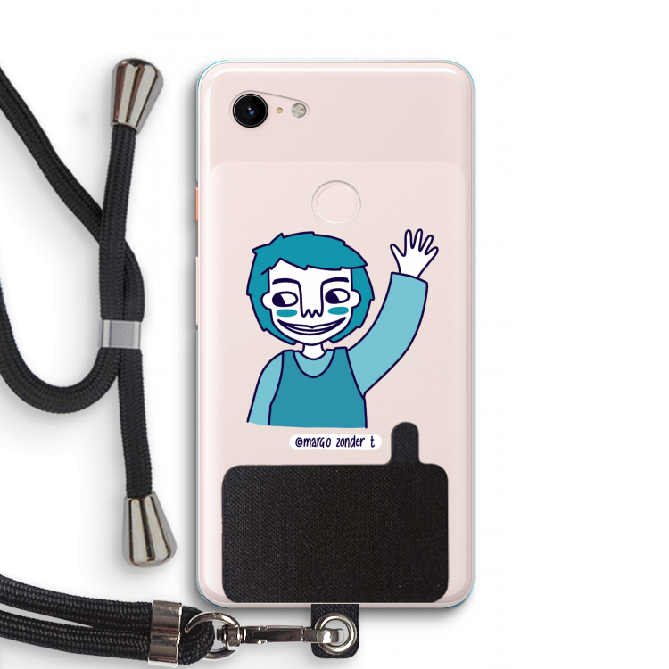 Zwaai: Pixel 3 XL Transparant Hoesje met koord