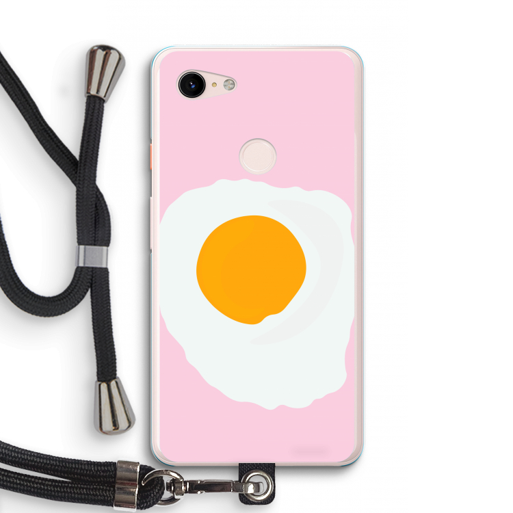 Sunny side up: Pixel 3 XL Transparant Hoesje met koord