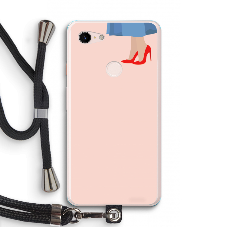 High heels: Pixel 3 XL Transparant Hoesje met koord