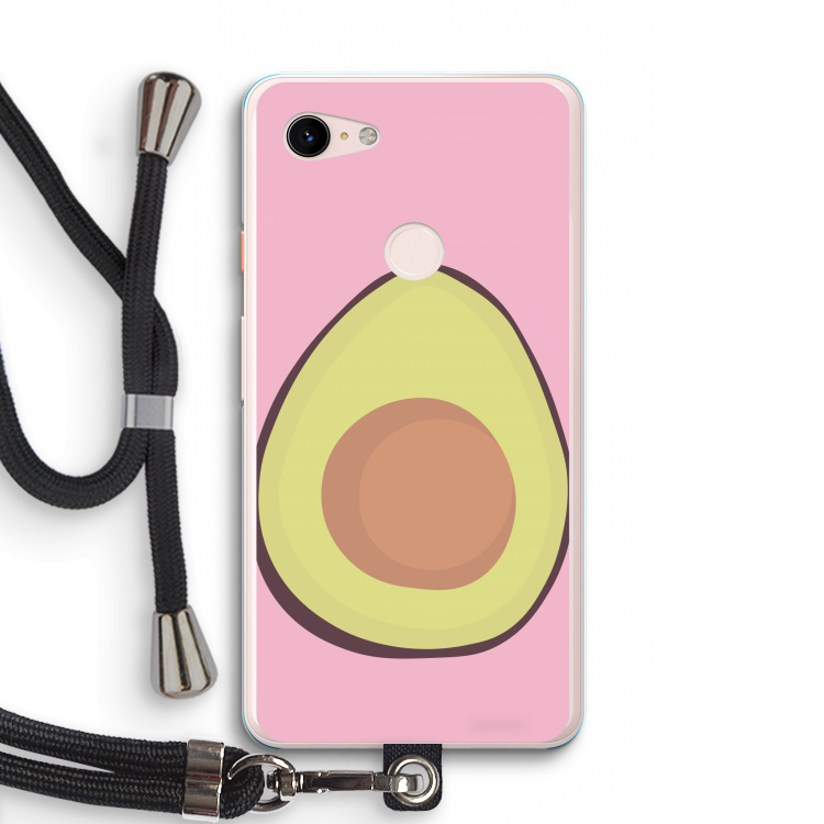 Avocado: Pixel 3 XL Transparant Hoesje met koord