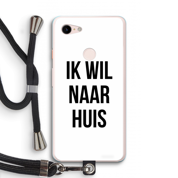 Ik wil naar huis: Pixel 3 XL Transparant Hoesje met koord