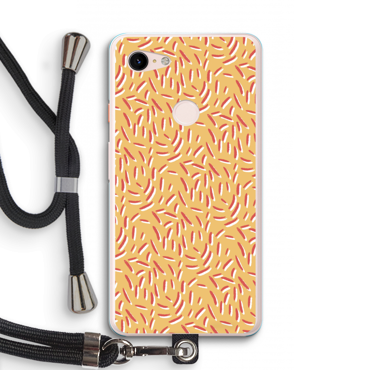 Camouflage: Pixel 3 XL Transparant Hoesje met koord