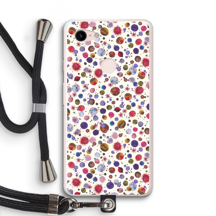 Planets Space: Pixel 3 XL Transparant Hoesje met koord