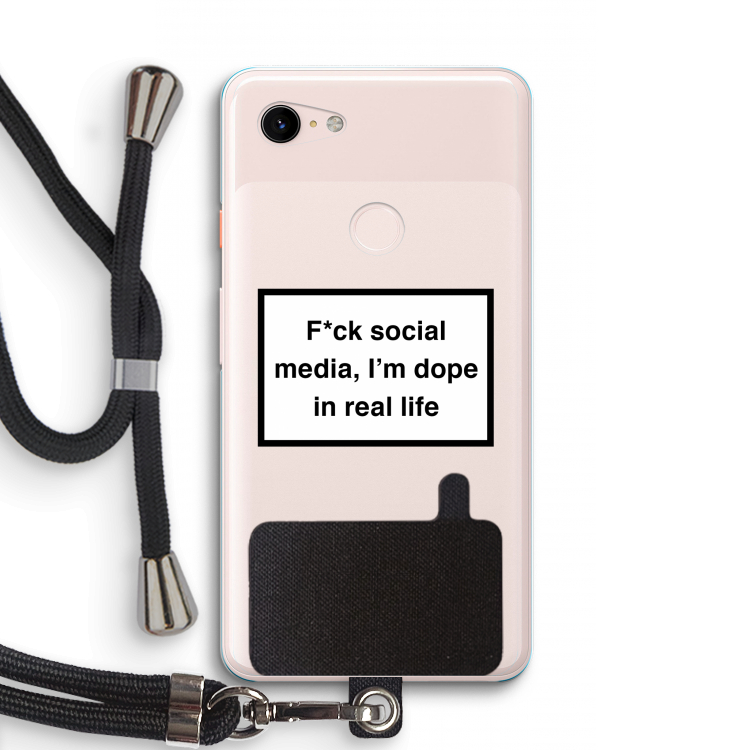 I'm dope: Pixel 3 XL Transparant Hoesje met koord