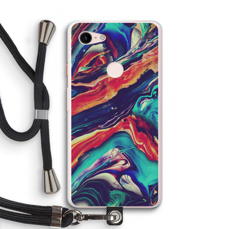 Chameleon Sun: Pixel 3 XL Transparant Hoesje met koord