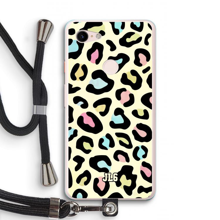 Leopard pattern: Pixel 3 XL Transparant Hoesje met koord
